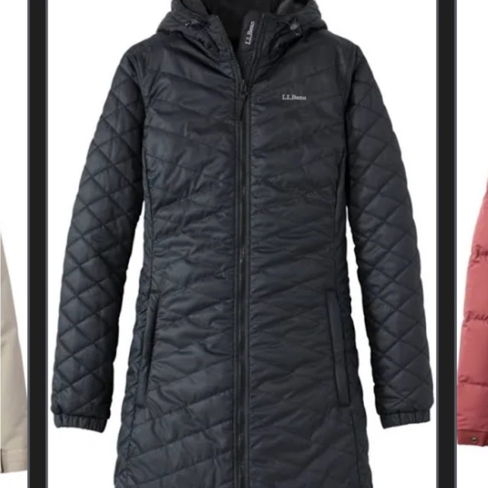 LL Bean long blue coat